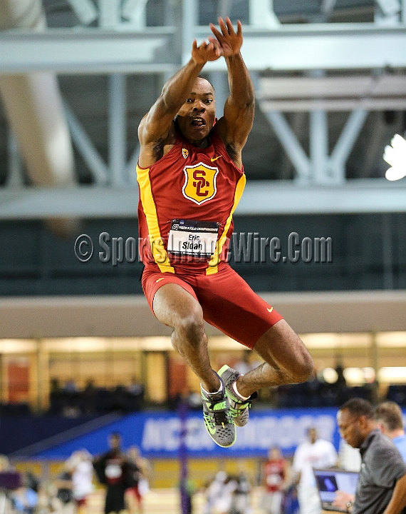 2016NCAAIndoorsFri-0081.JPG - Eric Sloan of USC finished 6th in the long jump 25-2 3/4 (7.69m) during the NCAA Indoor Track & Field Championships Friday, March 11, 2016, in Birmingham, Ala. (Spencer Allen/IOS via AP Images)